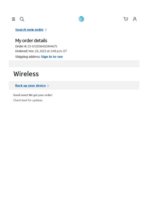 Wireless number. . Att my orders